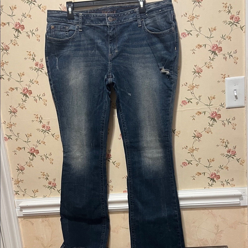 Women’s Decree Dark Blue Boot Cut Jeans size 19